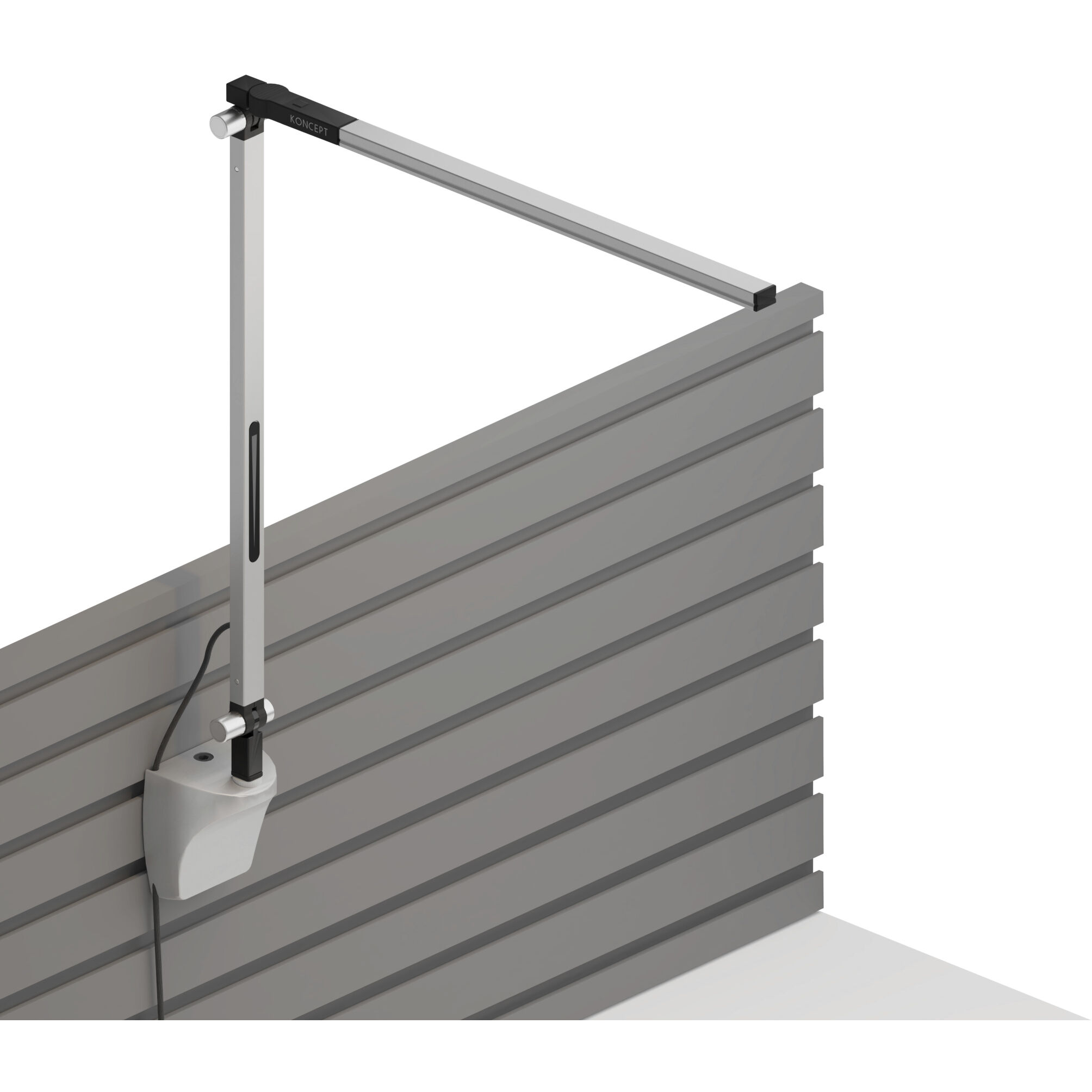 Z-Bar Solo Mini LED 2.6 inch Silver Slatwall Mount Desk Lamp Wall Light